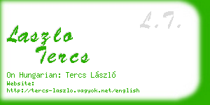 laszlo tercs business card
