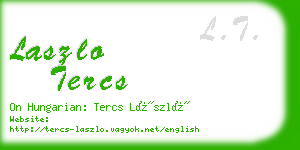 laszlo tercs business card